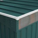 Outsunny 6.5x4FT Garden Shed Lockable Metal Tool Shed Green