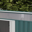 Outsunny 6.5x4FT Garden Shed Lockable Metal Tool Shed Green