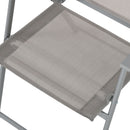 Outsunny 8 Pcs Garden Table and Chairs with Parasol Tempered Glass Top Grey