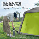 Outsunny Inflatable Camping Tent, Easy Setup 2 Man Tent