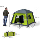 Outsunny Inflatable Camping Tent, Easy Setup 2 Man Tent