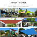 Outsunny 5 x 4m Sun Shade Sail Rectangle Canopy Outdoor Sunscreen Awning with Mounting Ropes for Garden, Patio, Party, UV Protection, Charcoal Grey