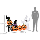HOMCOM Halloween Inflatable Ghost Family with Lights 8.5'