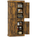 HOMCOM 180cm Kitchen Pantry, KitchenStorage Cabinet with Shelves, Brown