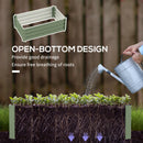 Outsunny Set of 2 Galvanised Raised Garden Bed, Green