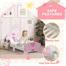AIYAPLAY Ballet Theme Toddler Bed Frame with Safety Rails, for 3-6 Years