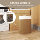 HOMCOM 55L Laundry Hamper With Removable Washable Liner Bag