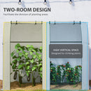 Outsunny Tomato Greenhouse with 2 Roll-up Doors, 185 x 94 x 150cm, White