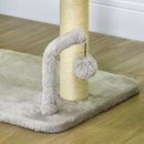 PawHut 42cm Indoor Cat Tree, Kitty Play Tower w/ Toy Balls Sisal Scratching Post