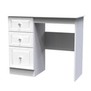 Lisbon Ready Assembled Dressing Table - White Gloss & White