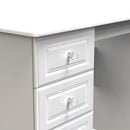 Lisbon Ready Assembled Dressing Table - White Gloss & White