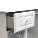 Lisbon Ready Assembled Dressing Table - White Gloss & White