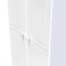 Lisbon Ready Assembled Wardrobe With 2 Doors - White Gloss & White