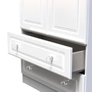 Lisbon Ready Assembled Wardrobe With 2 Doors And 2 Drawers - White Gloss & White