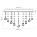 Acle Crystal  Ceiling Light with 4 Lights  Chrome