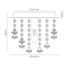 Acle Crystal Ceiling Light with 1 Light Antique Brass