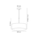 Bayswater Pendant Light with 5 Lights Nickel & Nude