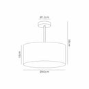 Bayswater Ceiling Light with 1 Light Chrome & Silver