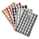 Hearts - Jumbo Heavy Weight Check Tea Towel with Heart Detail in Black