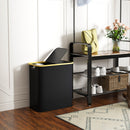 HOMCOM 80L Collapsible Laundry Hamper, Washing Basket for Bathroom, Black