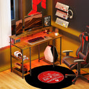 HOMCOM Computer Desk Reversible Home Office Desk with Storage