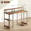 HOMCOM Computer Desk Reversible Home Office Desk with Storage