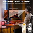HOMCOM Computer Desk Reversible Home Office Desk with Storage