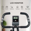 SPORTNOW Folding Exercise Bike with Arm Bands and Hand Pulse Sensor