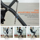 SPORTNOW Folding Exercise Bike with Arm Bands and Hand Pulse Sensor