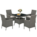 Outsunny 4 Seater Rattan Garden Furniture Set with Cushion