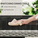 Outsunny 4 Seater Rattan Garden Furniture Set with Cushion