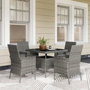 Outsunny 4 Seater Rattan Garden Furniture Set with Cushion