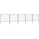 Outsunny 5PCs Decorative Garden Fencing Metal Border Edging