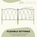 Outsunny 5PCs Decorative Garden Fencing Metal Border Edging