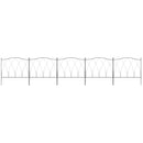 Outsunny 5PCs Decorative Garden Fencing Metal Border Edging
