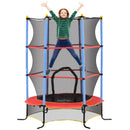 HOMCOM Trampoline For Kids W/Enclosure Net Built-in Zipper 3-10 Year