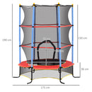 HOMCOM Trampoline For Kids W/Enclosure Net Built-in Zipper 3-10 Year