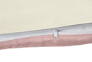 Lyla Reversible Duvet Set in Cream/Blush Pink