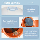 PawHut Foldable Cat Litter Tray Hooded Cat Litter Box w/ High Side, Orange