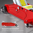 HOMCOM Hydraulic Low Profile Car Jack 2 Ton Capacity For Car Garage Tyre Repair