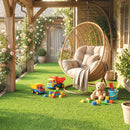 Outsunny 2pcs Artificial Grass Turf With Self-draining 1m X 4m Green