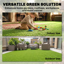 Outsunny 2pcs Artificial Grass Turf With Self-draining 1m X 4m Green