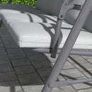 Outsunny 3 Person Porch Swing Chair Outdoor Lounge Bench Canopy Light Grey
