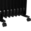 HOMCOM White 2000W 9 Fin Oil Filled Heater Radiator For Home