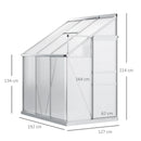 Outsunny Greenhouse Polytunnel 6 x 4 ft - Clear