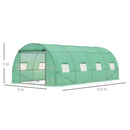 Outsunny Greenhouse Tunnel 6 x 3 m - Green