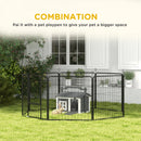 PawHut Rabbit Hutch Indoor Outdoor w/ Top Handle, Openable Roof - Grey