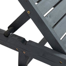 Outsunny Wooden Sun Lounger Outdoor Patio Sun Bed w/ Pull-out Table Grey
