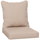 Outsunny Garden Chair Cushion Set with 1 Seat and 1 Back Pad, Light Grey