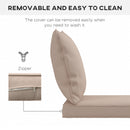Outsunny Garden Chair Cushion Set with 1 Seat and 1 Back Pad, Light Grey